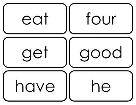 Buy Printable Dolch Kindergarten Sight Words Flashcards 52 Cards, Child ...