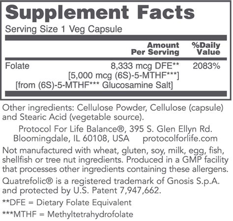 5-Methyl Folate 50 veggie capsules 5000 micrograms - AcuAtlanta ...