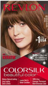 Revlon Colorsilk Hair Color with Keratin , Medium Golden Brown 4G ...