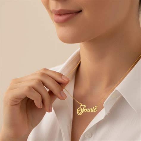 Gold Plated Name Necklace With Elegant Chain – Laviscart
