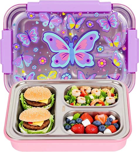 Stainless Steel Bento Lunch Box for Kids, 710ml/23.5oz BPA-Free Leak ...