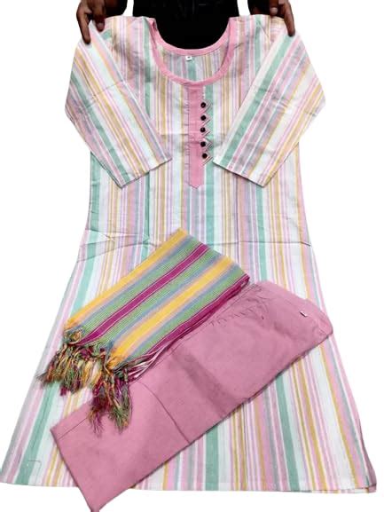 Buy BZ Khadi Kurti Trouser with Dupatta Set Women's Cotton Straight ...