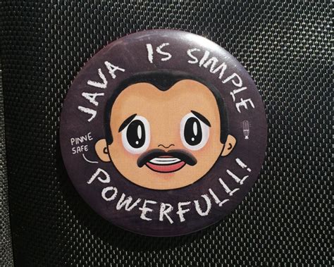 Java is simple | Movie Tribute Merchandise backpack badge : Amazon.in ...