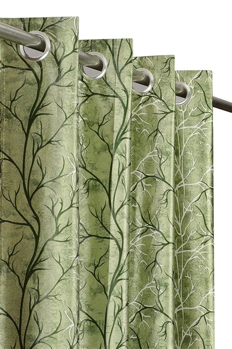 Buy Kiara Creations Premium Baleno Printed Semi Sheer Grommet Curtains ...