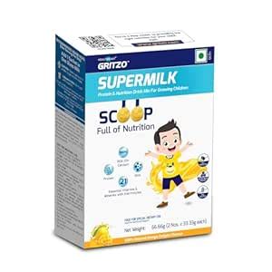 Gritzo SuperMilk Daily Nutrition (4-7y Kids) - Mango Delight, 66.66g ...