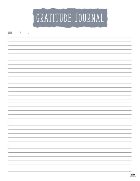 Gratitude Journal Templates - 23 FREE Printables | Printabulls