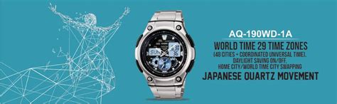 Casio Youth Series Analog-Digital Black Dial Men's Watch - AQ-190WD ...