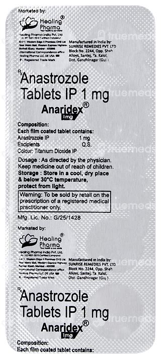 Anaridex 1 MG | Order Anaridex 1 MG Tablet Online at Truemeds
