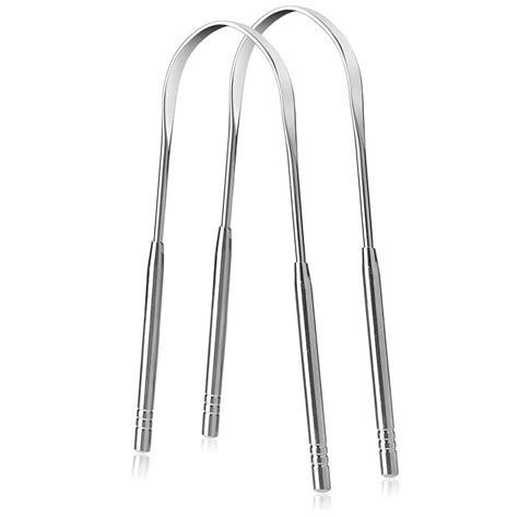 NJ OVERSEAS Tongue Cleaner,Medical Grade Stainless Steel,Stainless ...