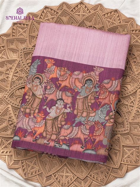 Kalamkari Tussar Sarees – Snehalayaa Silks