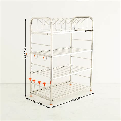 Buy Corsica Lyon Stainless Steel 4-Tier Kitchen Organiser Rack from ...