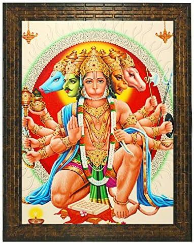 Art n Store: Panchmukhi Hanuman, Bajrangbali Painting, HD Printed ...