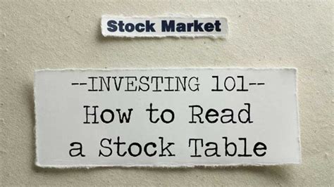 Table Stock Guide 的图像结果