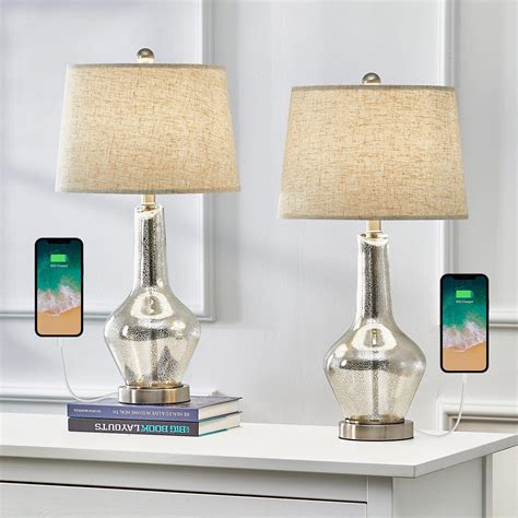 OYEARS Antique Gourd Mercury Glass Table Lamps Set - USB India | Ubuy