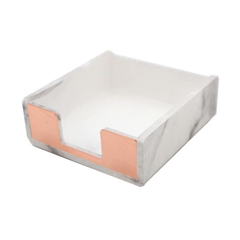 MEI YI TIAN Memo Note Cube Holder Marble Texture Notepad Paper ...