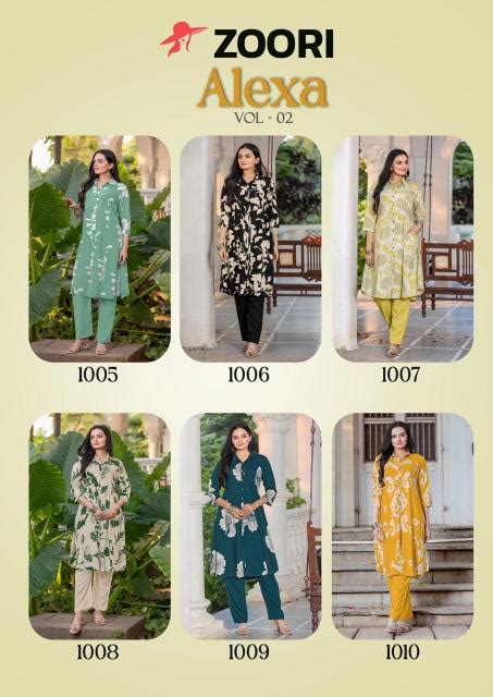 Zoori Alexa Vol 2 rayon co ord set for women