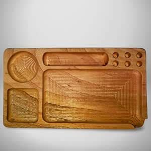 Premium Solid Wood Rolling Tray | Portable Tobacco Crushing & Cleaning ...