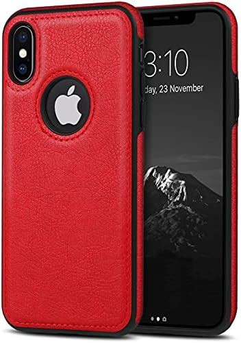 Techstudio Back Cover for iPhone XR (PU Leather;TPU|Red) : Amazon.in ...