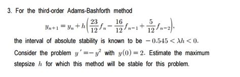 Image result for Adam Bashforth Method of Second Order