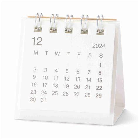 Bagasse-paper Mini desktop calendar / Dec. 2024 - Dec. 2025