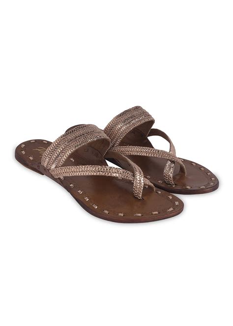 Get Copper Gandhi Kolhapuris at ₹ 1559 | LBB Shop