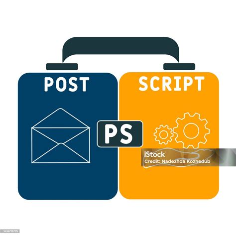 Ps Post Script Acronym Stock Illustration - Download Image Now - Acronym, Article, Closing - iStock