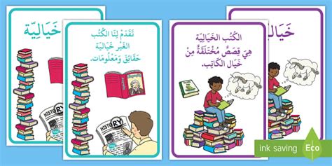 ملصقات عرض تعريف الروايات الخيالية وغير الخيالية