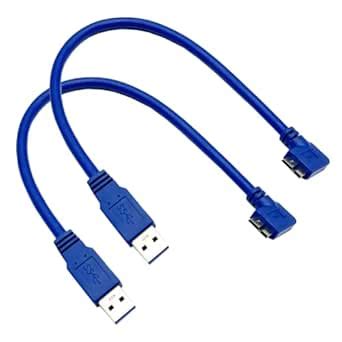 jasavdio Micro USB 3.0 Cable 30cm; 2Pack USB 3.0 A Male to Micro B ...