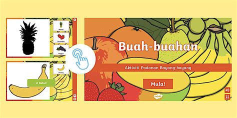 Permainan Interaktif Padanan Bayang-bayang Buah-buahan