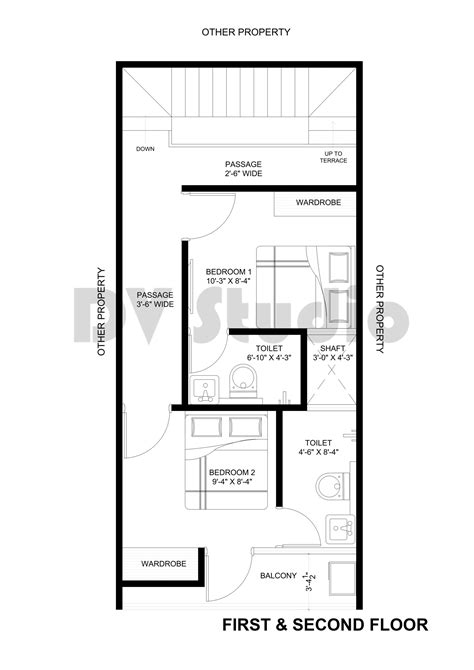 15X30 House Design Option 2 - DV Studio