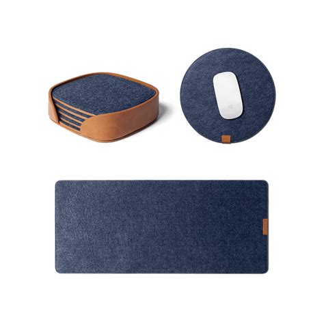 DailyObjects Felt Desk Trio Bundle with Desk Mat|Coaster|Orb Mouse Pad ...
