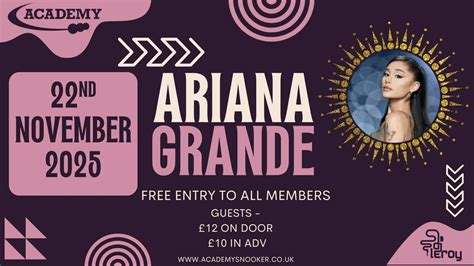 Ariana Grande Tribute, The Academy Social and Sports Club, Unit 1 ...