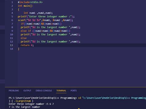 Write a c program read three integer number from keyboard and find the ...