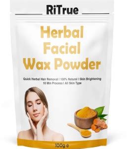 RiTrue Herbal Facial Wax Powder for Hair Removal on Face Painless with ...