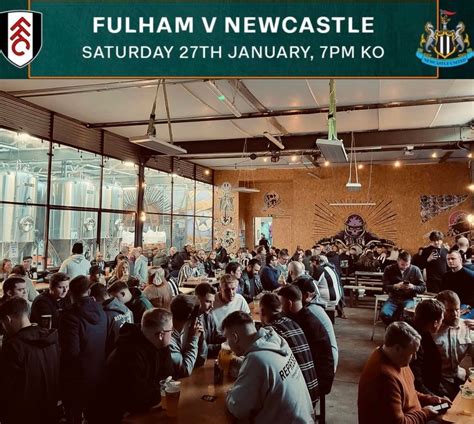FA Cup 4th Round - Fulham v NEWCASTLE, Anarchy brew co Brewery ...