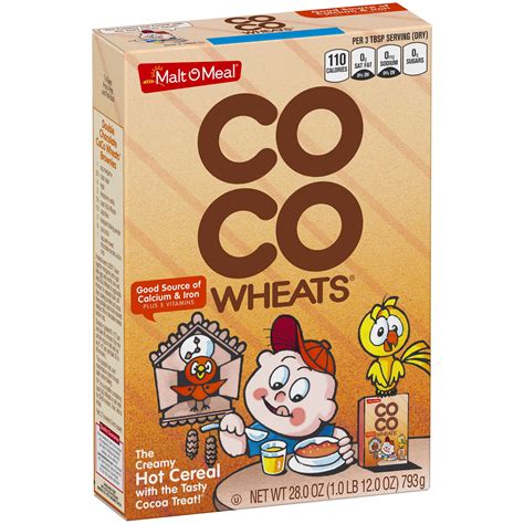 Malt-O-Meal, Coco Wheats Hot Cereal, Chocolate, 28 Oz - Walmart.com ...