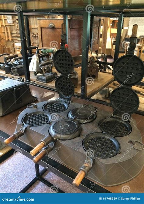 Cast iron waffle maker stock image. Image of small, antique - 61768559