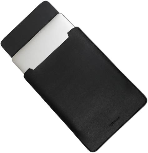 ENTHOPIA Vegan Leather Laptop Sleeve Compatible with MacBook Air 13.6 ...