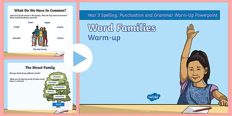 KS2 Word Families Warm-Up PowerPoint (teacher made) - Twinkl
