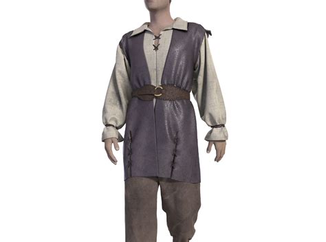medieval renaissance farmer peasant clothes man outfit 3D model | CGTrader