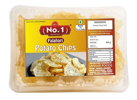 No.1 Falahari Potato Chips - (100g X 4 Pack) : Amazon.in: Grocery ...