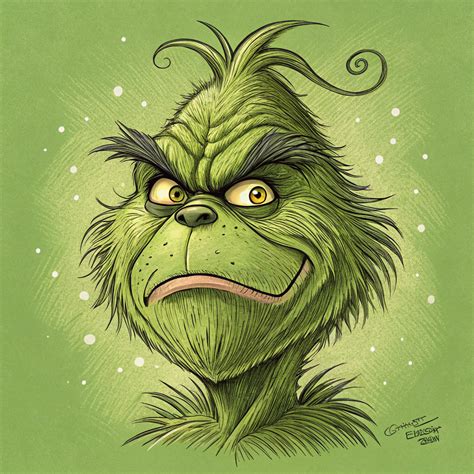 The Grinch Cartoon Face How To Draw The Grinch Face Easy