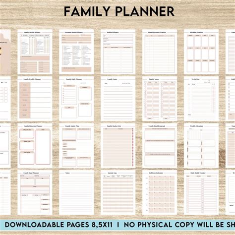 Family Planner, Family Health History, Personal Health History, Medical ...