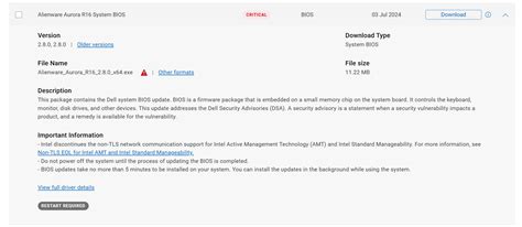 Alienware M15 R16 Bios 的图像结果