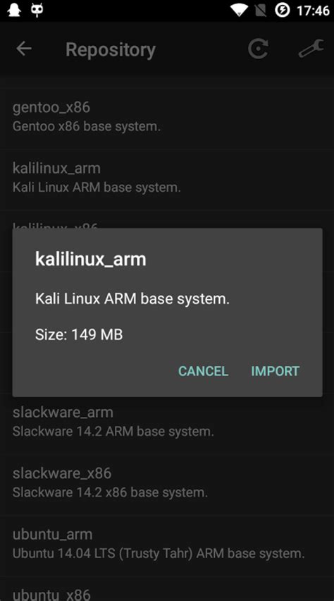 LinuxDeploy Android 的图像结果