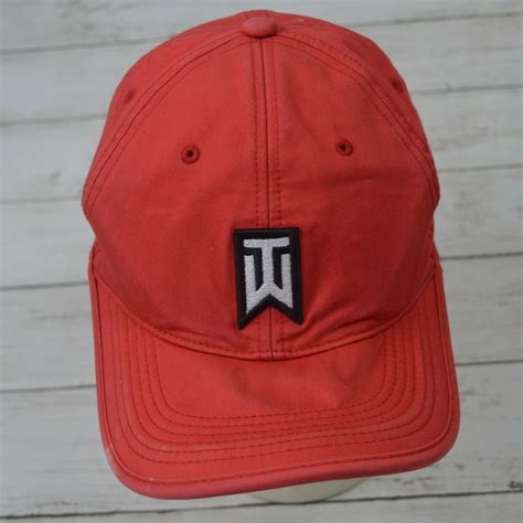 Tiger Woods Hat Nike Golf RZN Vapor Tour Light Red Adjustable Hat Cap ...