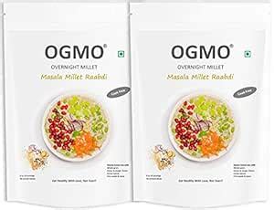 OGMO Masala Millet Raabdi, Wholegrain Savoury Breakfast Mix | 2 X 200g ...