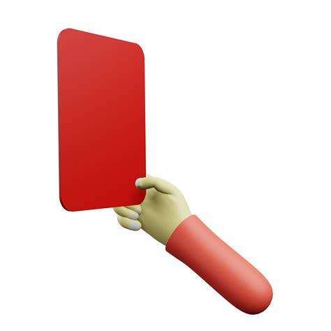 3 D illustration of football red card icon 46952560 PNG