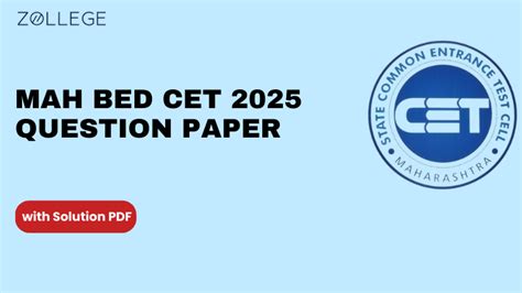 MAH BEd CET 2025 Question Paper with Solutions