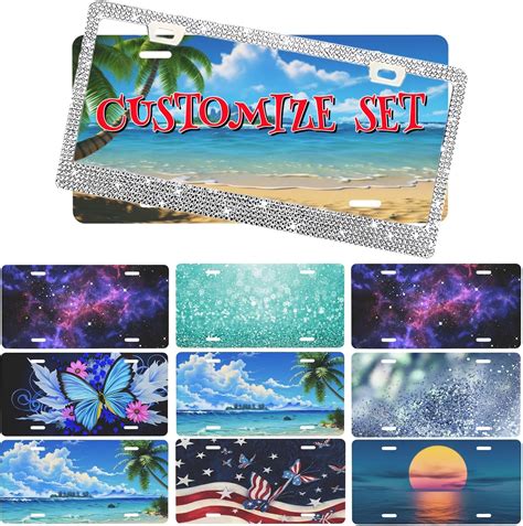 Amazon.com: Custom License Plate Set for Front of Car Personalized License Plate with Your ...